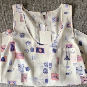 New With Tags Sleeveless Silk Joie Postage Top